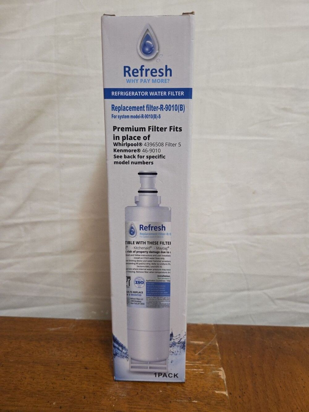 Refresh R-9010(B) Refrigerator Water Filter Replacement Sealed New!